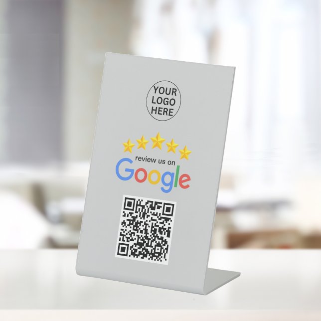 Expositor En L Google Business Review 5 Star Qr Code Gray (Subido por el creador)
