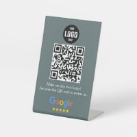 Google Review Código QR Rótulo Pedestal para Empre