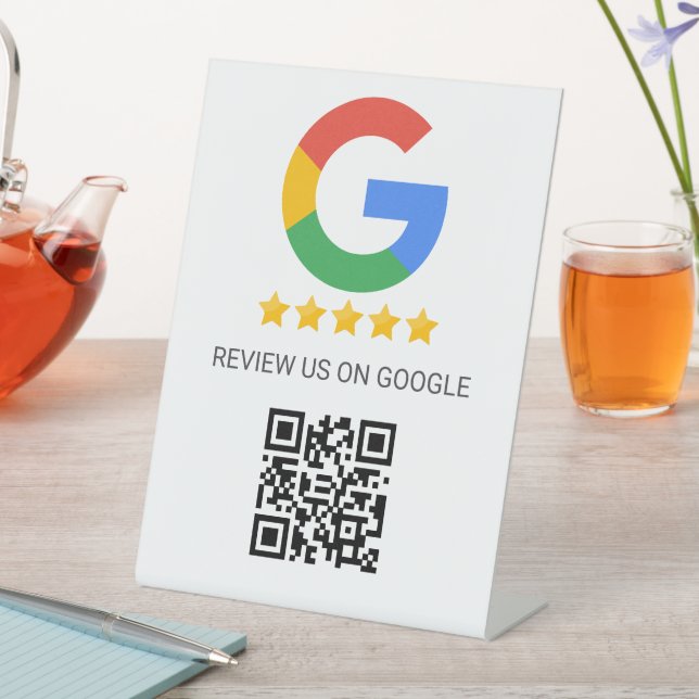 Expositor En L Google Review QR Code Business (In Situ)