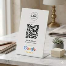 Google Review Simple Minimal QR Code Logo