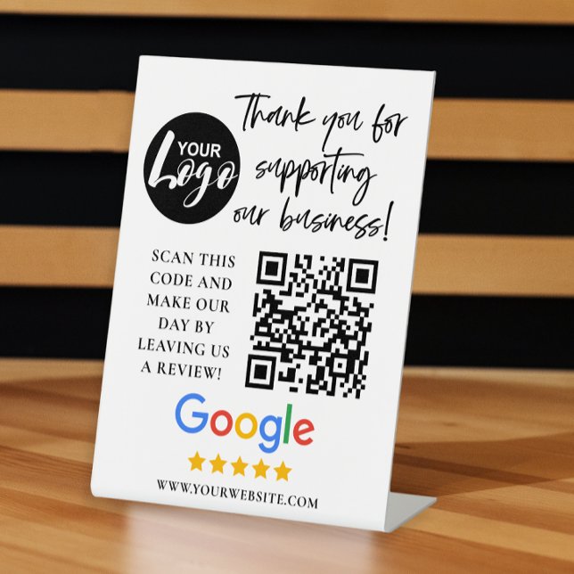 Expositor En L Google Reviews Gracias al logotipo QR Code (Subido por el creador)