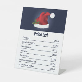 Expositor En L Gorra de Santa Roja en Azul - Lista de Precios de 