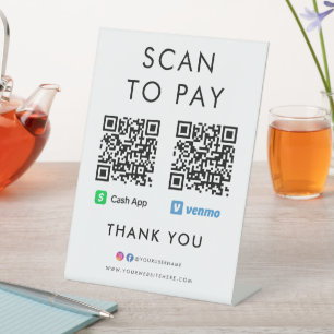 Expositor En L Gracias a Cash App Venmo Scan para pagar código QR