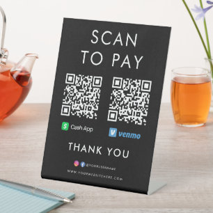 Expositor En L Gracias a Cash App Venmo Scan para pagar el código