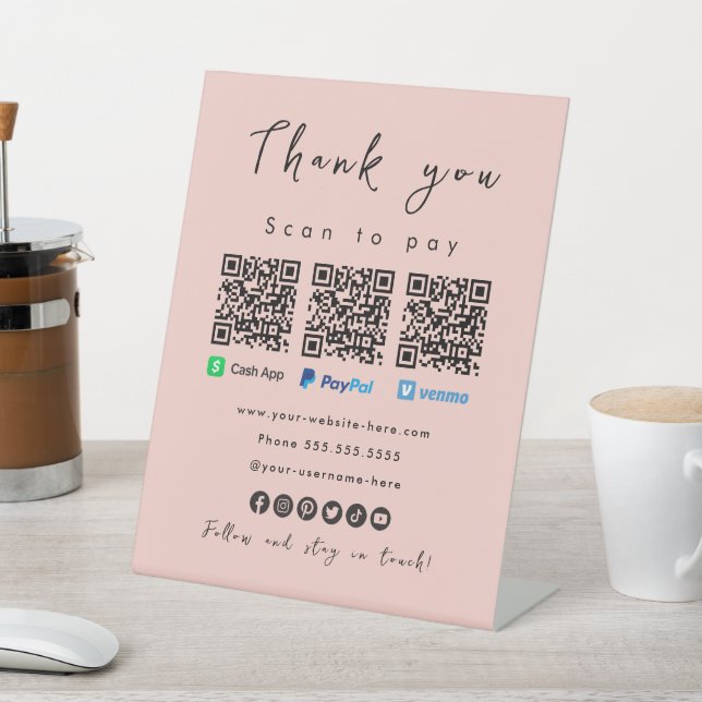 Expositor En L Gracias a Paypal App Venmo Rubor Pink (In Situ)