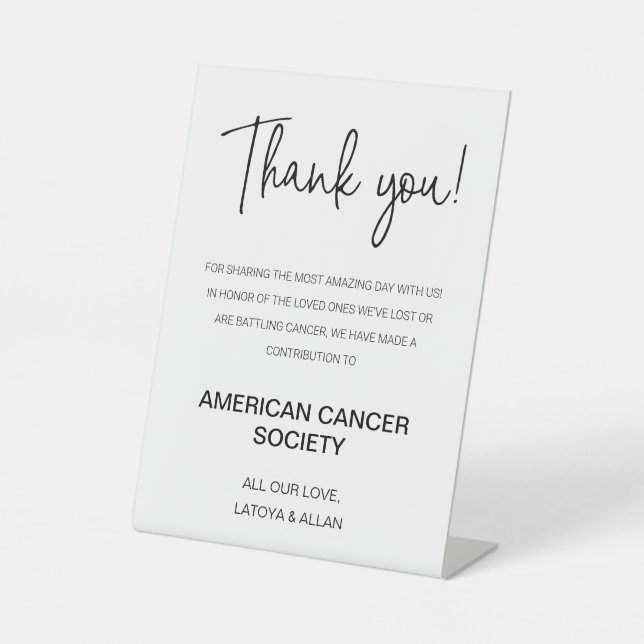 Expositor En L Gracias Donación Al Boda De Caridad (Anverso)