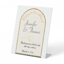 Gracias por celebrar a nuestro boda/filo de oro