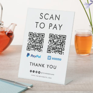 Expositor En L Gracias por Paypal Venmo Scan para pagar el código
