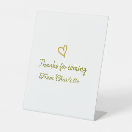 Expositor En L gracias por venir añadir nombre mensaje de texto d