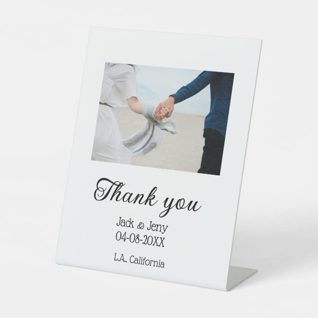 Expositor En L Gracias simple y moderno mensaje de nombre de pare (Anverso)