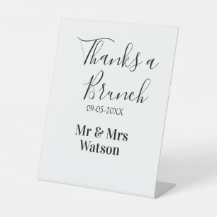 Expositor En L Gracias un brunch post boda nombre fecha simple