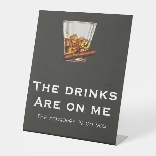 Expositor En L Gracioso cartel de bar de soltero (Anverso)