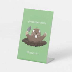Expositor En L Gracioso gopher digging personalizado ilustracion