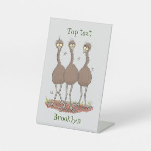 Expositor En L Gracioso ilustracion del trío de emu australiano p