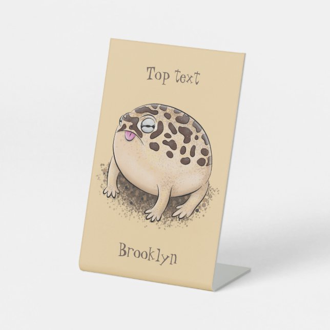 Expositor En L Gracioso ilustracion personalizado de rana de lluv (Anverso)