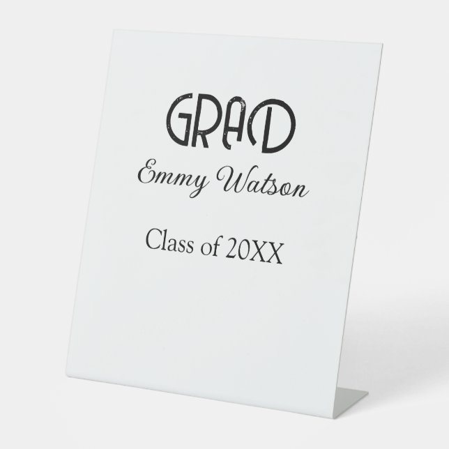 Expositor En L Grad bold letter graduation name class of 20XX sim (Anverso)