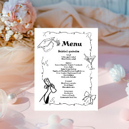 Expositor En L Graduación dibujada a mano con estilo de garabatos