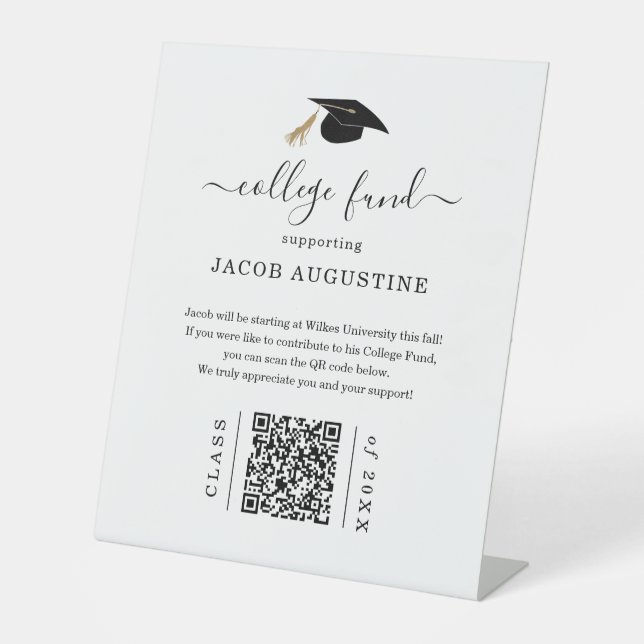 Expositor En L Graduation College Fund with QR Code (Anverso)