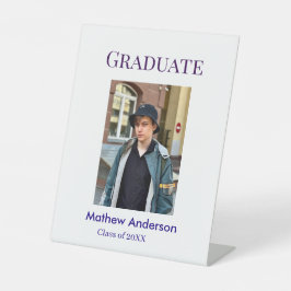 Expositor En L Graduation photo name class of 20XX blue simple bo
