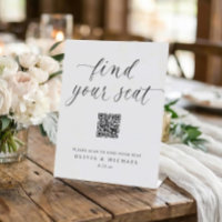Gráfico de Asientos Digital Elegante con Código QR
