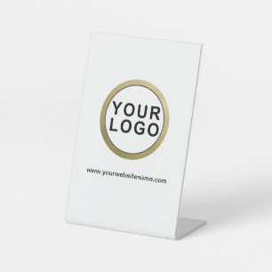 Expositor En L Gran logotipo Profesional Blanco Minimalista