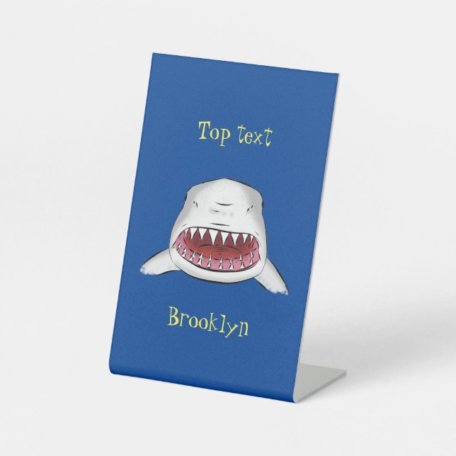 Expositor En L Gran tiburón blanco significa ilustracion personal (Anverso)