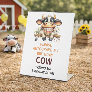 Expositor En L Granja de Vaca Loca y Divertida Tema Cumpleaños 1