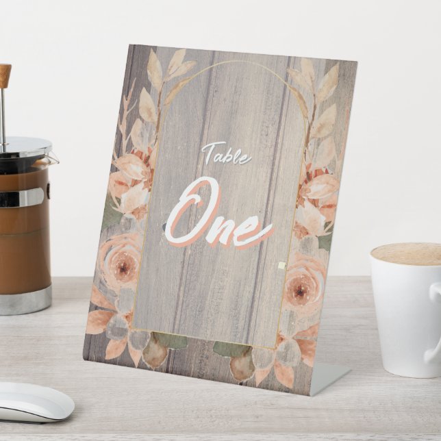 Expositor En L Granja rústica Boho Grano de madera y flores (In Situ)