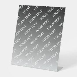 Expositor En L Gray (changeable color) Ombre & Text Pattern