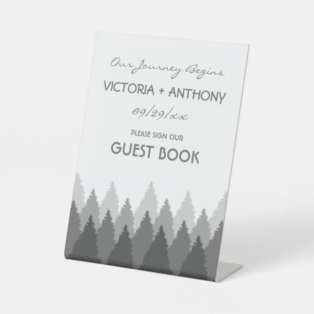 Expositor En L Gray Forest Range Woodland Boda (Anverso)