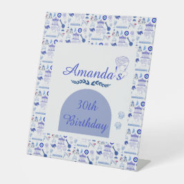 Expositor En L Greece Blue and White