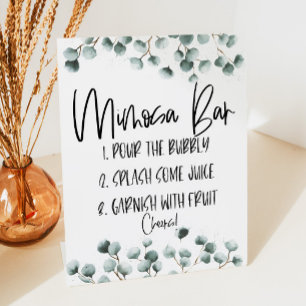 Expositor En L Green Eucalyptus Plant Mimosa Bar