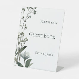 Expositor En L Green Floral Botanical Wedding