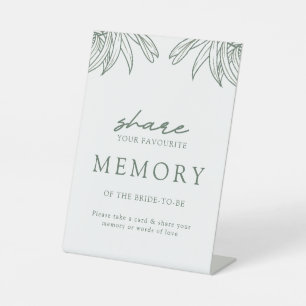 Expositor En L Green Forest Share A Memory Bridal Shower Rótulo