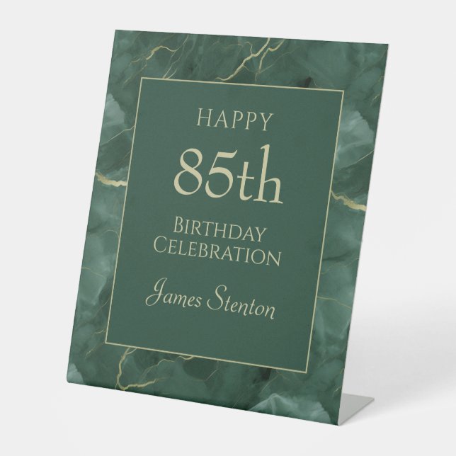 Expositor En L Green Marble 85th Birthday (Anverso)