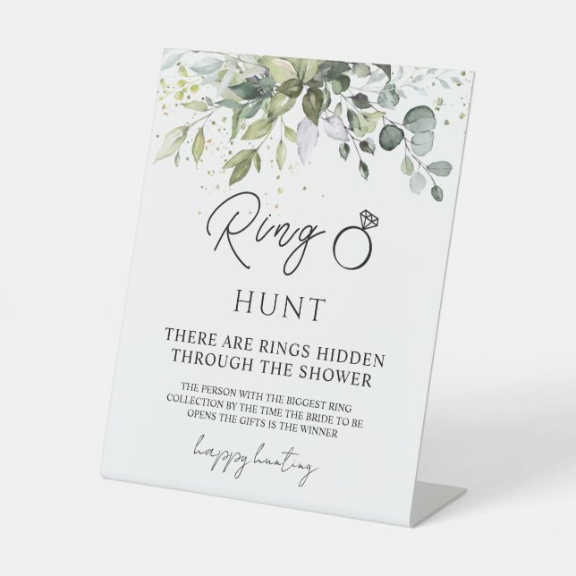 Expositor En L Green Ring Hunt Bridal Shower Game (Anverso)