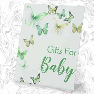 Expositor En L Green Unisex Pequeños regalos de Baby Shower sobre