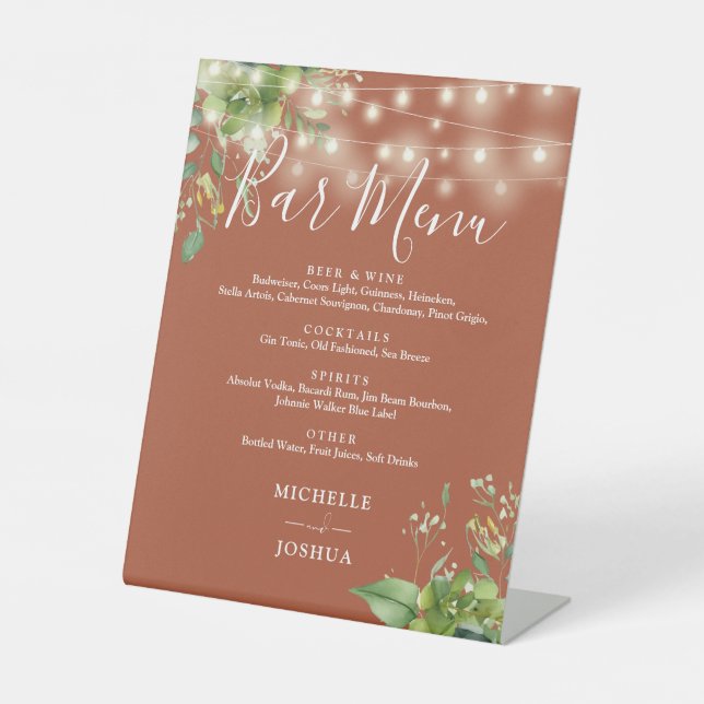 Expositor En L Greenereneration String Lights Terracotta Boda Bar (Anverso)