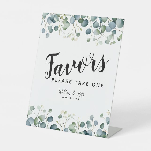 Expositor En L greenery eucalipto Favorece al boda de eventos fie (Anverso)