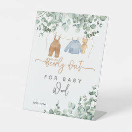Expositor En L Greenery eucalyptus Bearly wait Baby Shower Welcom