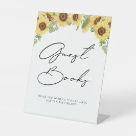 Expositor En L Greenery Sunflower Guest Books Baby Shower