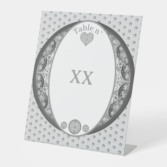 Expositor En L Gris de encaje cerámico (Anverso)