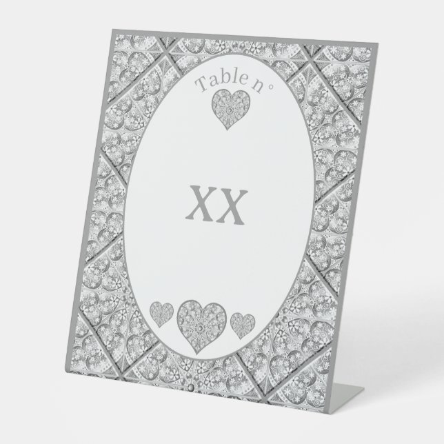 Expositor En L Gris de encaje cerámico (Anverso)