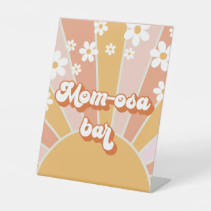 Expositor En L Groovy Baby Retro Sunshine Baby Shower Mom-Osa Bar