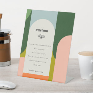 Expositor En L Groovy Retro Arch Resumen Boda Fiesta