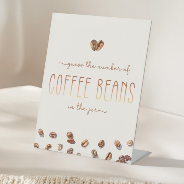 Expositor En L Guess How Many Coffee Beans Bridal Shower Pedestal (Fun Coffee Themed Bridal Shower Game)