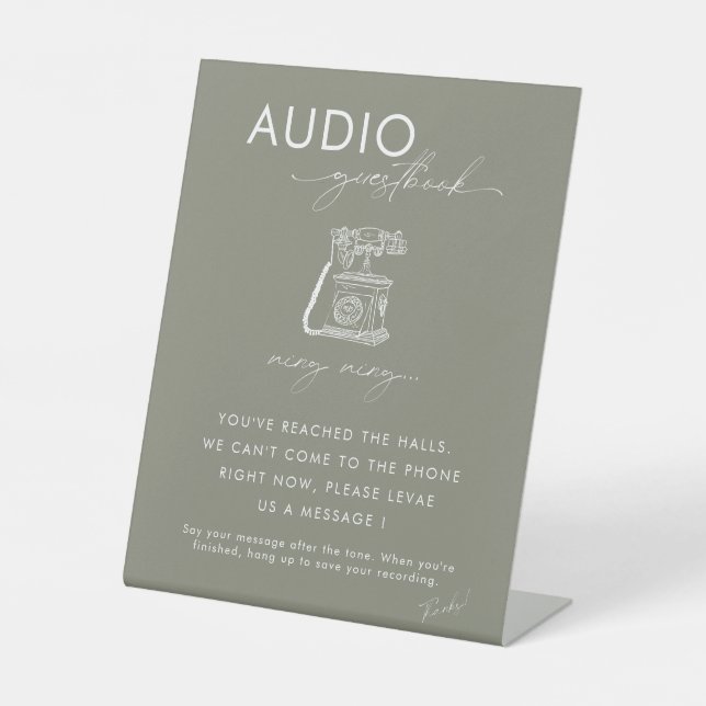 Expositor En L Guía de audio de un Boda mínimo moderno (Anverso)
