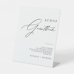 Expositor En L Guía de audio del Boda de caligrafía de moda 
