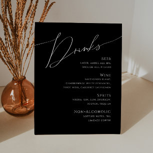 Expositor En L Guión caprichoso   Picos del menú de bebidas de Bo