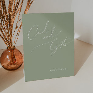 Expositor En L Guión caprichoso Tarjetas verdes y regalos sabro